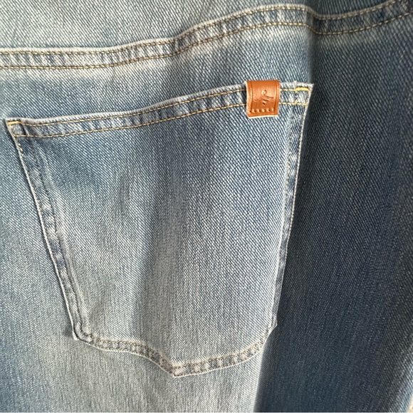 Halara Wide Leg Jeans XL Regular Blue Stretch Denim High Rise - Picture 5 of 10